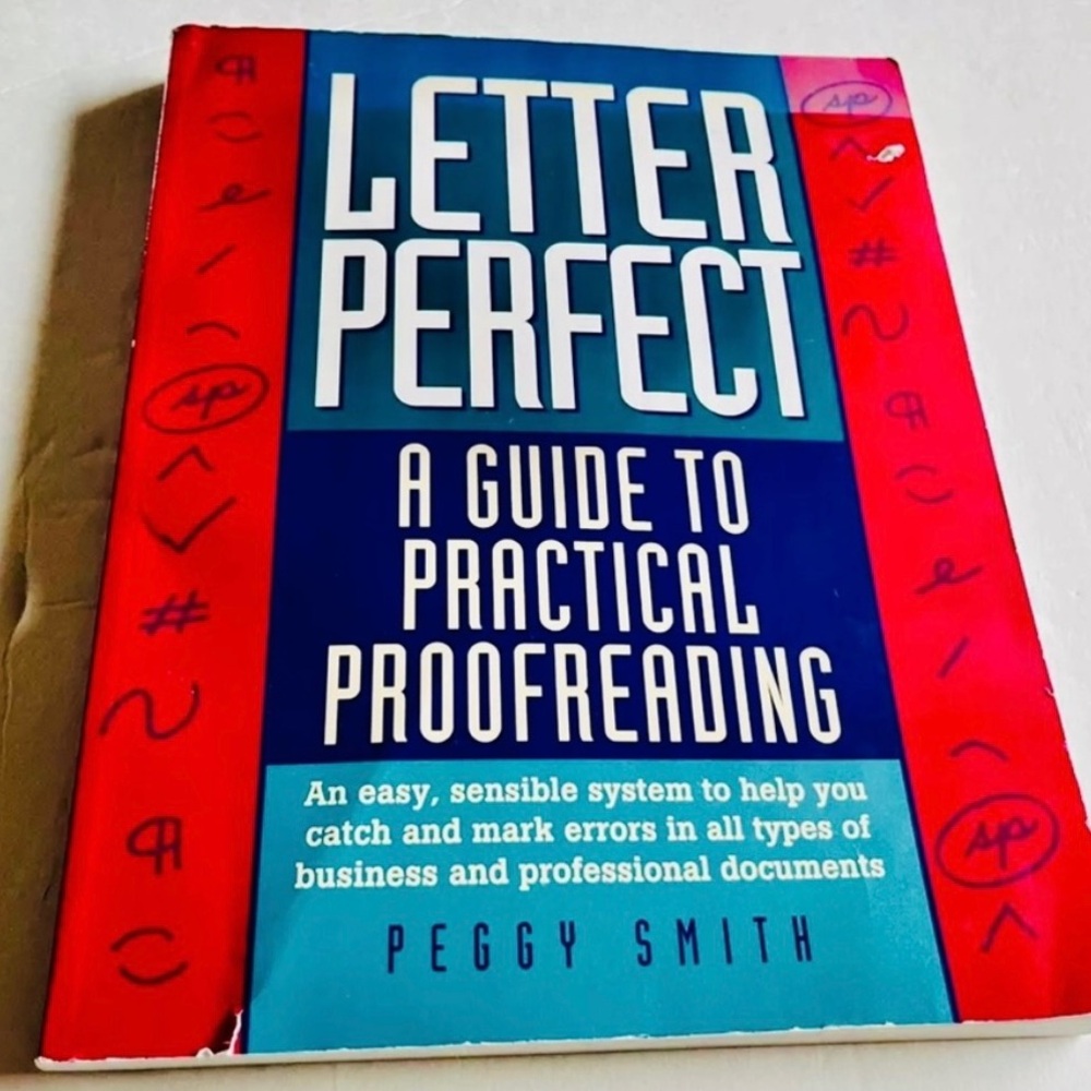 1995 LETTER PERFECT - A GUIDE TO PRACTICAL PROOFREADING OFFICE MANUAL BOOK